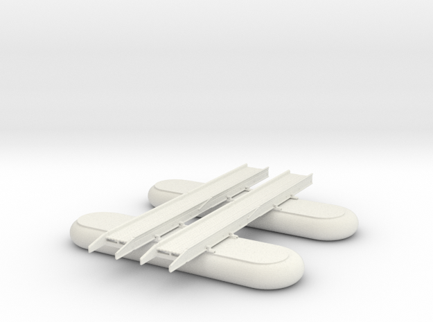 1/87 Scale M2 Pontoon Bridge Section in White Natural Versatile Plastic