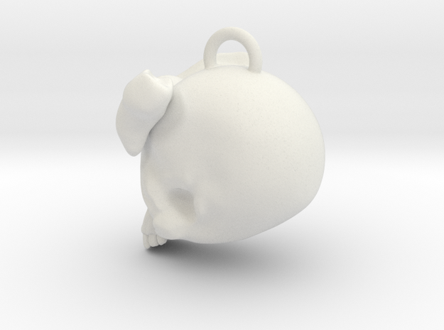 Sucker Punch Babydoll Gun Charms: Cute Skull in White Natural Versatile Plastic