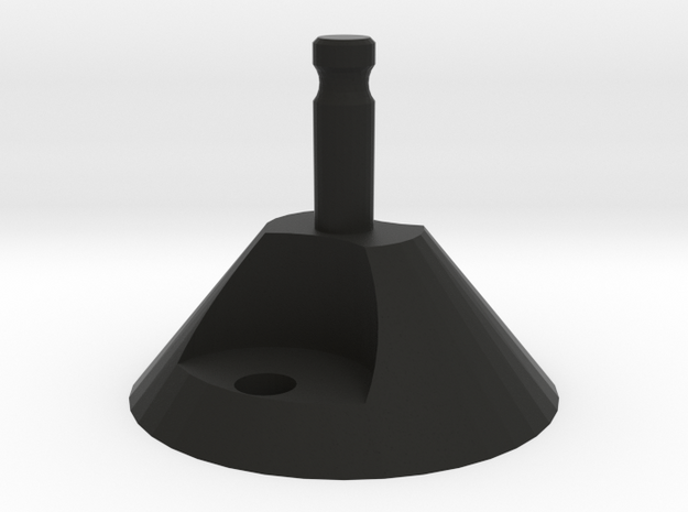 Vert Pole Mnt in Black Natural Versatile Plastic