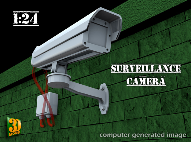 Surveillance Camera (type1 - 1/24) in Tan Fine Detail Plastic