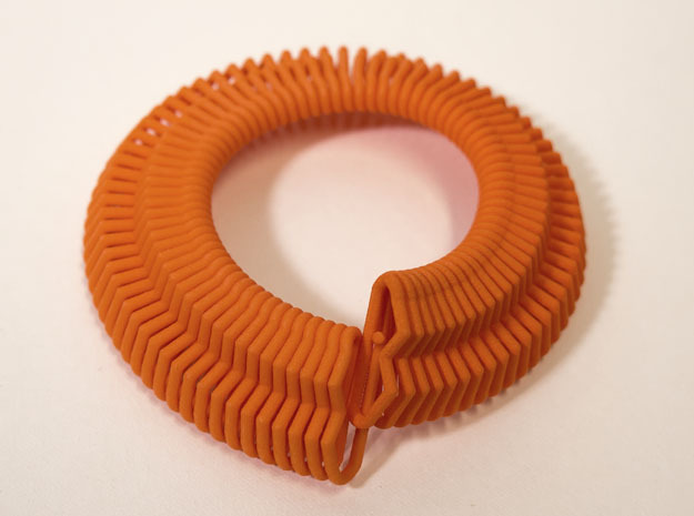 Wide Profile Spring in Orange Processed Versatile Plastic
