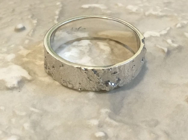 Lunar Landing Site Male (Thick) Moon Ring - Silver in Natural Silver: 3 / 44