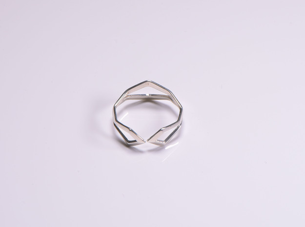 HIDDEN HEART Sharp, ring US size 4.5  in Polished Silver: 4.5 / 47.75