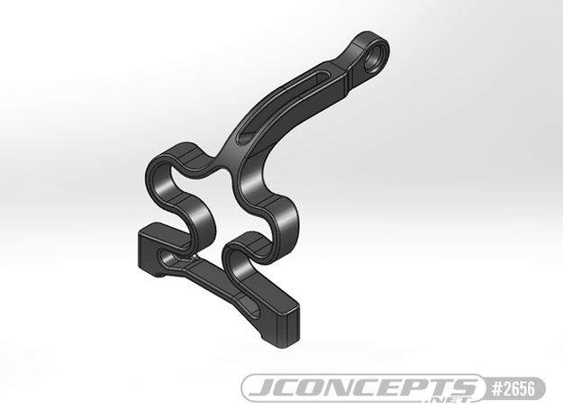 2656 - JConcepts - B6 roller coaster chassis brace in Black Natural Versatile Plastic