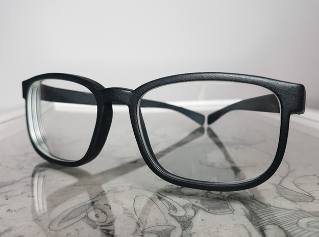 Glasses Frame (v102017) in Black Premium Versatile Plastic