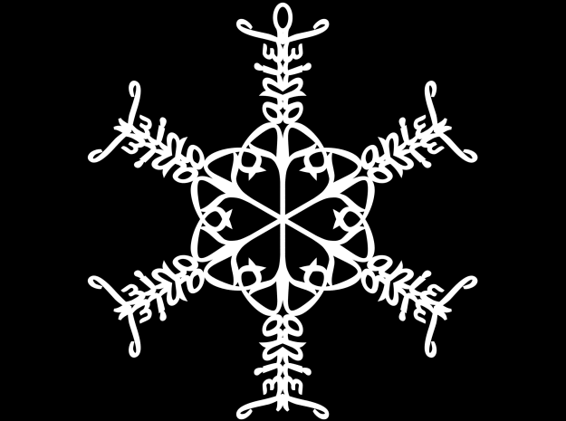 Daniel snowflake ornament in White Natural Versatile Plastic