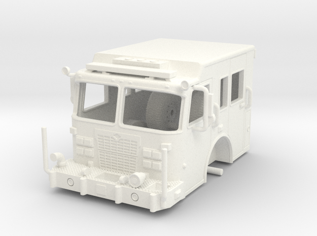 1/87-scale Fire Apparatus Cab in White Processed Versatile Plastic