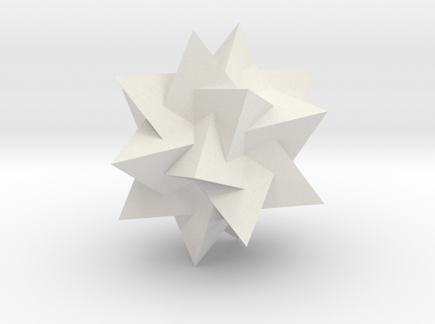 5 tetrahedra in White Natural Versatile Plastic
