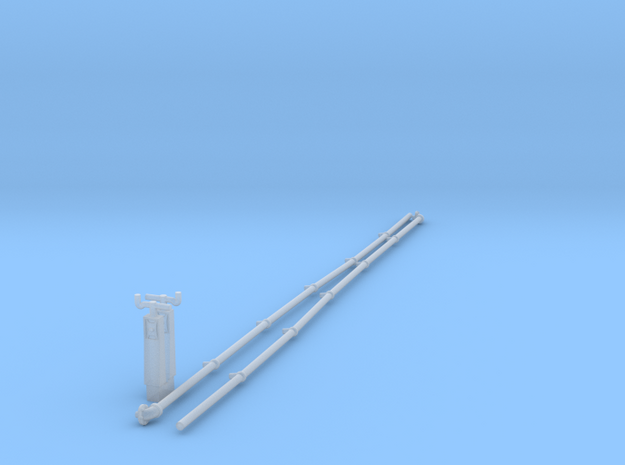 A0 - A1 Reverser Columns and Pipes in Tan Fine Detail Plastic