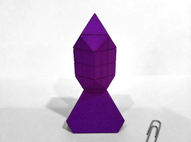 The Shifting Shard with Stand in Purple Processed Versatile Plastic