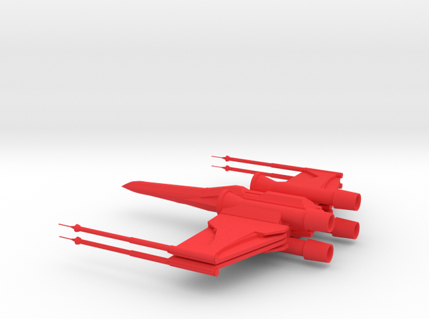 X-Wing in Red Processed Versatile Plastic