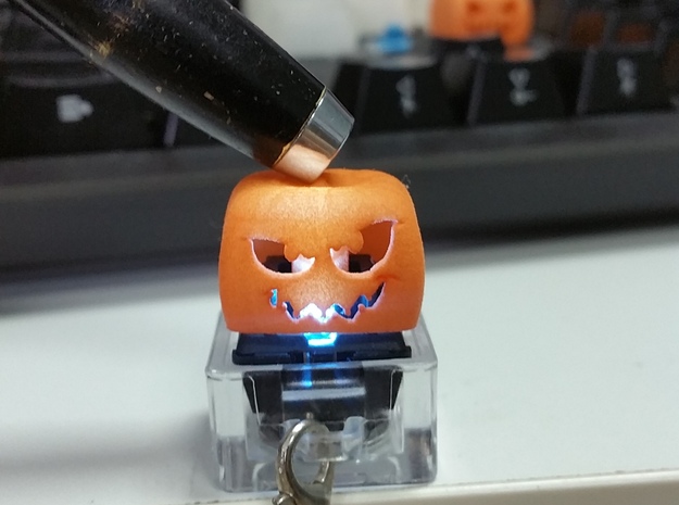 Halloween pumkin keycap 4 - cherry MX in Orange Processed Versatile Plastic