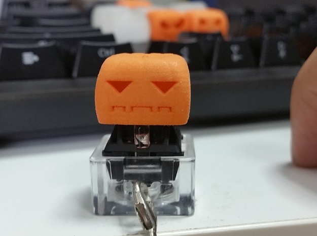 Halloween pumkin keycap 2 - cherry MX in Orange Processed Versatile Plastic