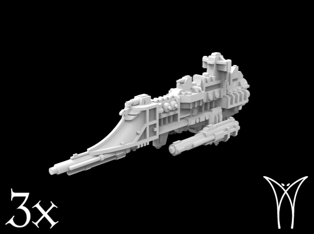 3 Lancer class Frigates in Smooth Fine Detail Plastic