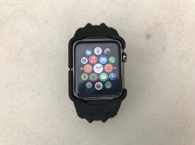 scale 2017 42mm Apple Watch cuff medium in Black Natural Versatile Plastic