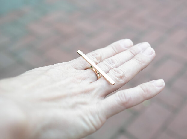 Line Ring  in Polished Bronze