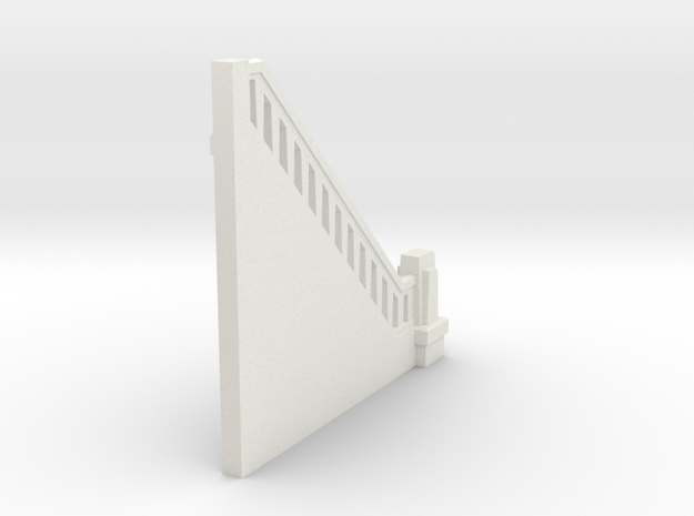 Triple Underpass NW Wing End in White Natural Versatile Plastic