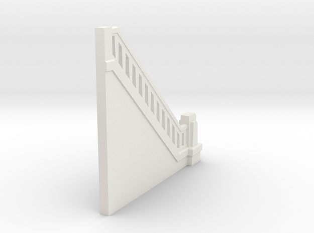 Triple Underpass SW Wing End in White Natural Versatile Plastic