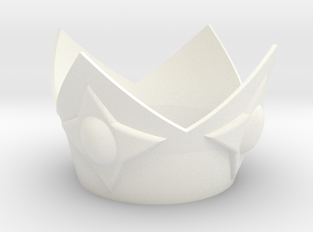 Star Princess Crown in White Processed Versatile Plastic