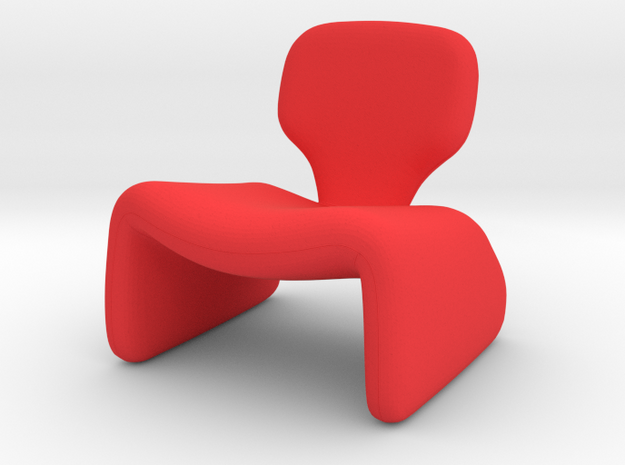 Oliver Mourgue Djinn Chair in Red Processed Versatile Plastic
