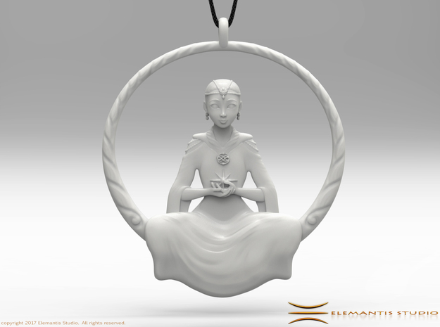 The Childlike Empress Pendant 5cm in White Premium Versatile Plastic