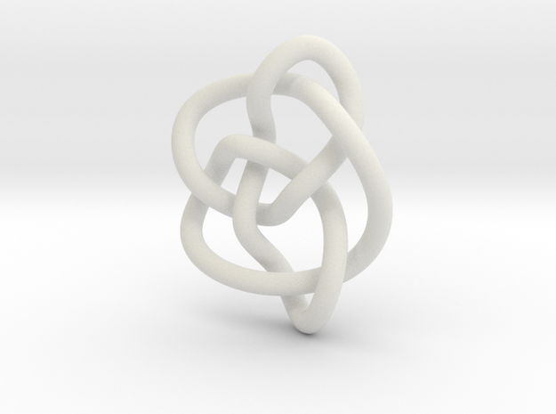 Knot 8₁₆ (Circle) in White Natural Versatile Plastic: Extra Small