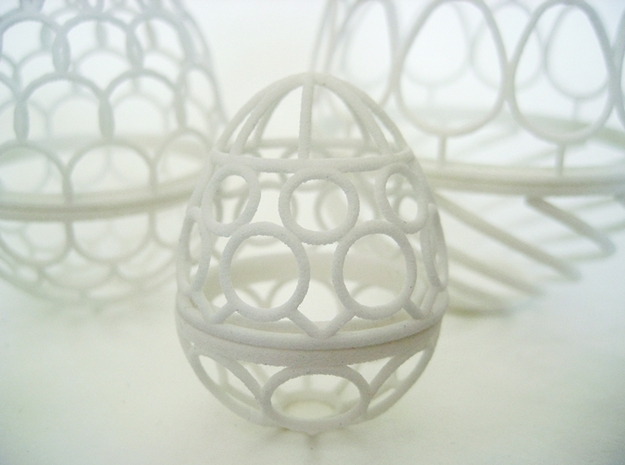 Nested Eggs in White Processed Versatile Plastic