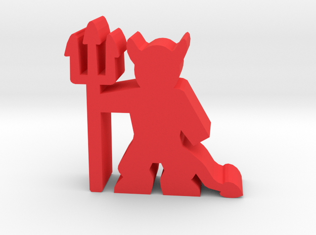Game Piece, Devil in Red Processed Versatile Plastic