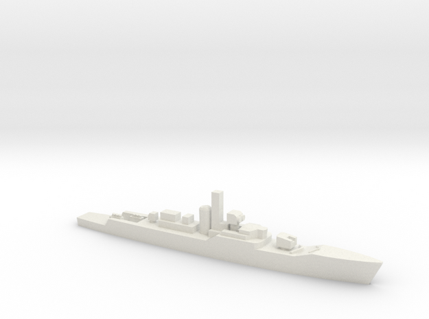 Whitby-class frigate, 1/1800 in White Natural Versatile Plastic