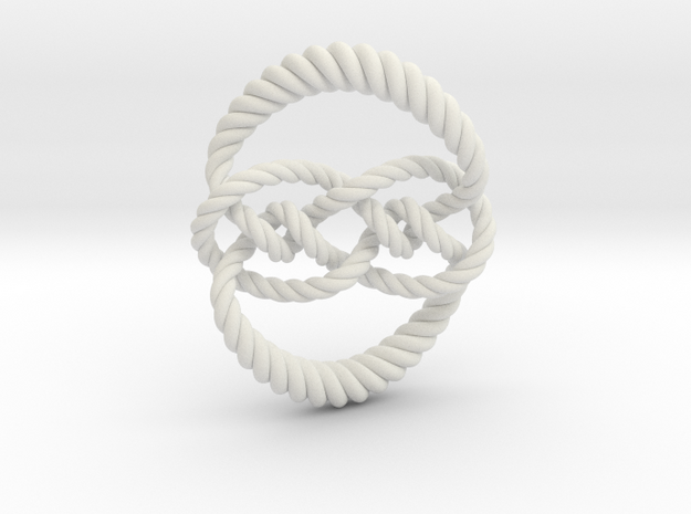Knot 10₁₂₀ (Rope) in White Natural Versatile Plastic: Extra Small