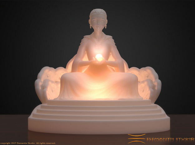 The Childlike Empress Lamp Statuette 10cm in White Natural Versatile Plastic