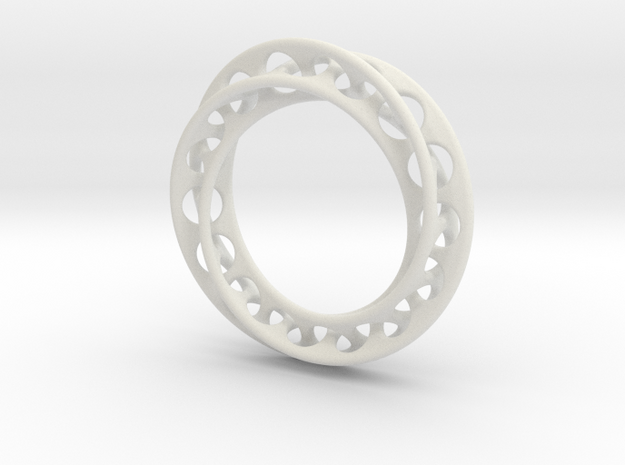 Möbius chain bracelet in White Natural Versatile Plastic