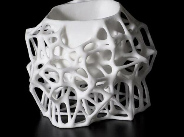 Voronoi Sugar Bowl in White Natural Versatile Plastic