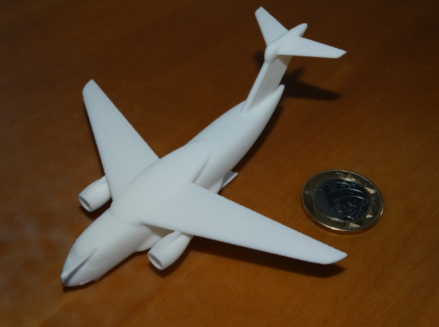022E KC-390 1/350 WITH LANDING GEAR in White Natural Versatile Plastic
