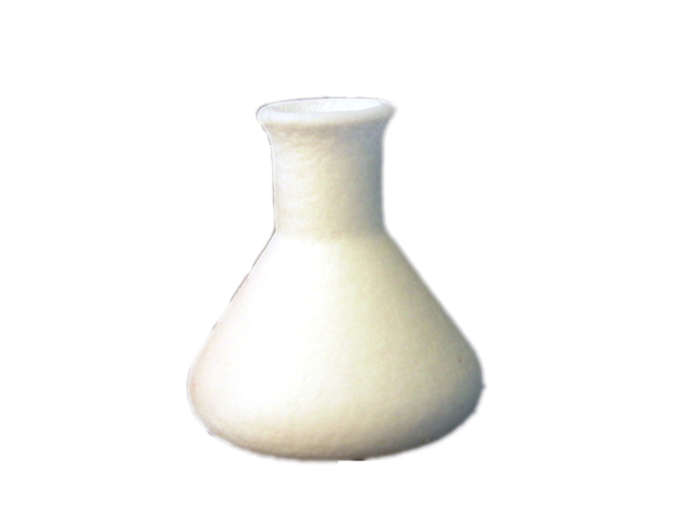 Erlenmeyer Flask in White Processed Versatile Plastic