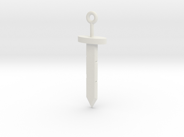 Finn Original Sword Pendant in White Natural Versatile Plastic