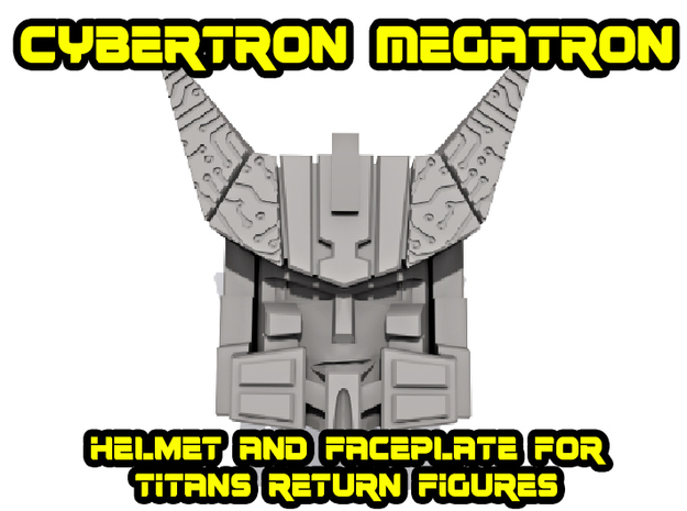Cybertron Megatron Face & Helmet, Large in White Natural Versatile Plastic: Large