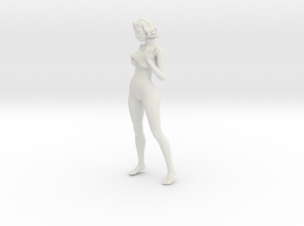 Seductive posture 010 in White Natural Versatile Plastic: 1:10