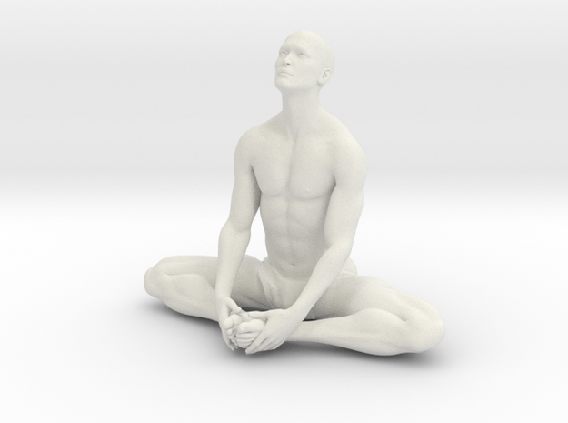 Male yoga pose 013 in White Natural Versatile Plastic: 1:10