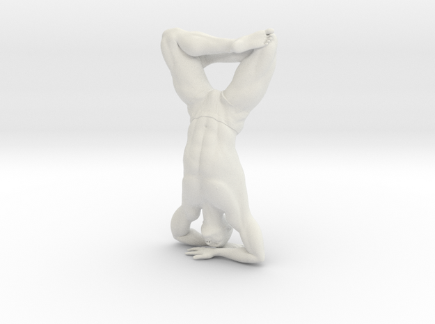 Male yoga pose 014 in White Natural Versatile Plastic: 1:10