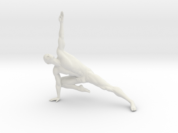Male yoga pose 015 in White Natural Versatile Plastic: 1:10