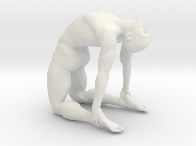 Male yoga pose 017 in White Natural Versatile Plastic: 1:10