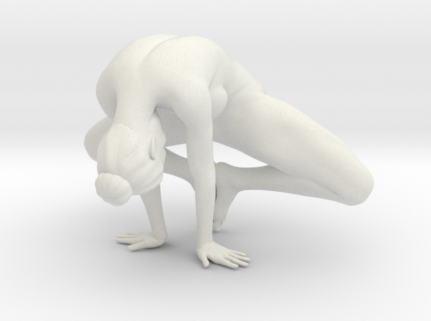 Female yoga pose 008 in White Natural Versatile Plastic: 1:10