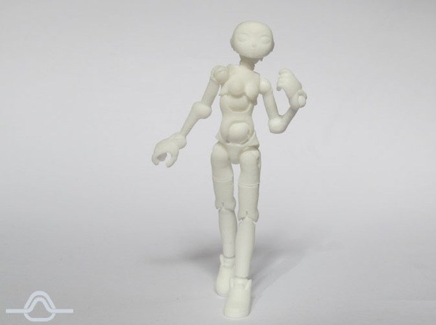 Ersatz MkII action figure Female Body in Purple Processed Versatile Plastic
