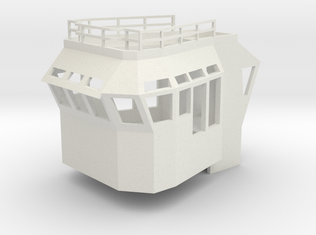 Basic Bridge fits 1/50 fits Harbor Tug in White Natural Versatile Plastic