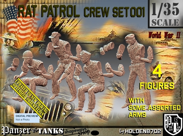 1/35 Rat Patrol Set001 in Tan Fine Detail Plastic