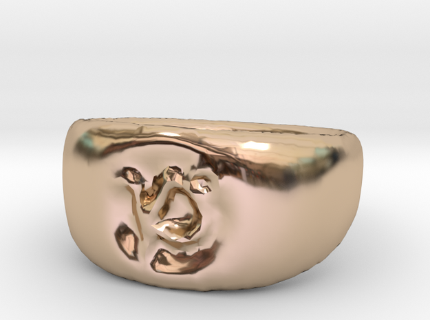 Capricorn Ring sz8 in 14k Rose Gold Plated Brass