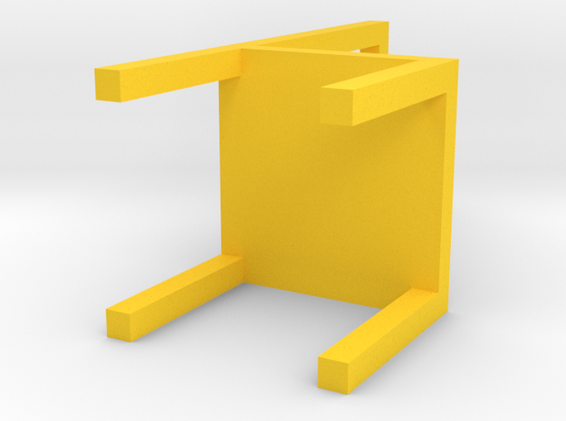 Chair Ornament in Yellow Processed Versatile Plastic