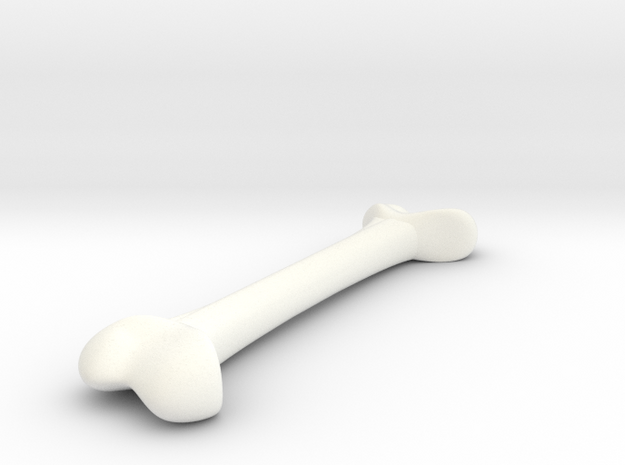 Bone Club Ornament in White Processed Versatile Plastic