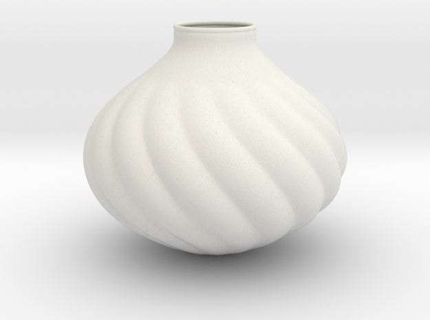 Vase J2315  in White Natural Versatile Plastic